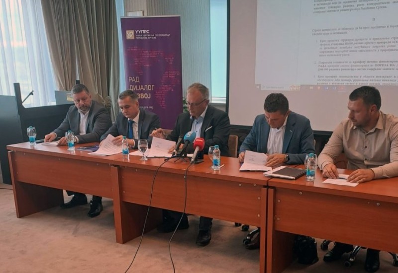 Poslodavci i sindikalci potpisali sporazum: Predstavili 11 mjera “Za budućnost Srpske”