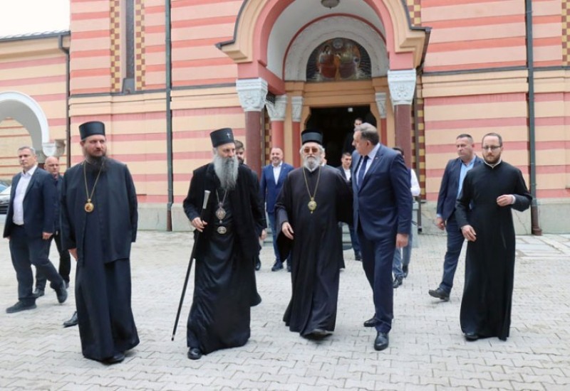 Patrijarh Porfirije u Banjaluci: Dočekali ga Dodik i episkop Jefrem