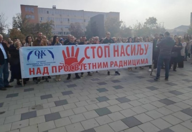 Na protestu ”Stop nasilju nad prosvjetnim radnicima” zatražene oštrije kazne
